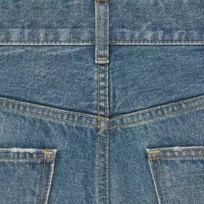 Dylan Flared Jeans with Signature in Cotton Denim Dylan Flared Jeans with Signature in Cotton Denim