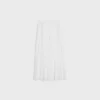 Embroidered Midi Skirt in Cotton Cambric Embroidered Midi Skirt in Cotton Cambric
