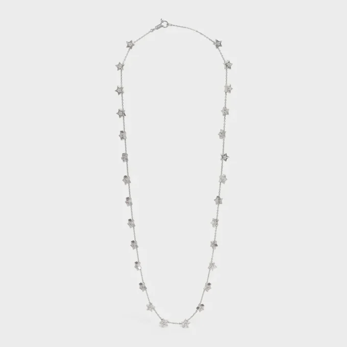 Etoile Celine Multi Stars Necklace in White Gold and Diamonds