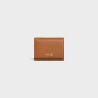 Fine Wallet Triomphe Stamp in Supple Grained Calfskin Fine Wallet Triomphe Stamp in Supple Grained Calfskin