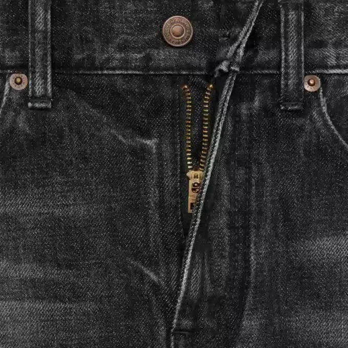 Flared Surf Jeans in Black Ice Rinse Denim Flared Surf Jeans in Black Ice Rinse Denim