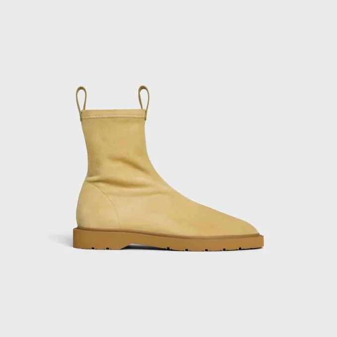 Flow – Zipped Boot in Stretch Suede Lambskin Flow – Zipped Boot in Stretch Suede Lambskin