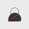 Half Moon Case in Triomphe Canvas and Calfskin Half Moon Case in Triomphe Canvas and Calfskin