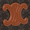 Half Moon Case in Triomphe Canvas and Calfskin Half Moon Case in Triomphe Canvas and Calfskin