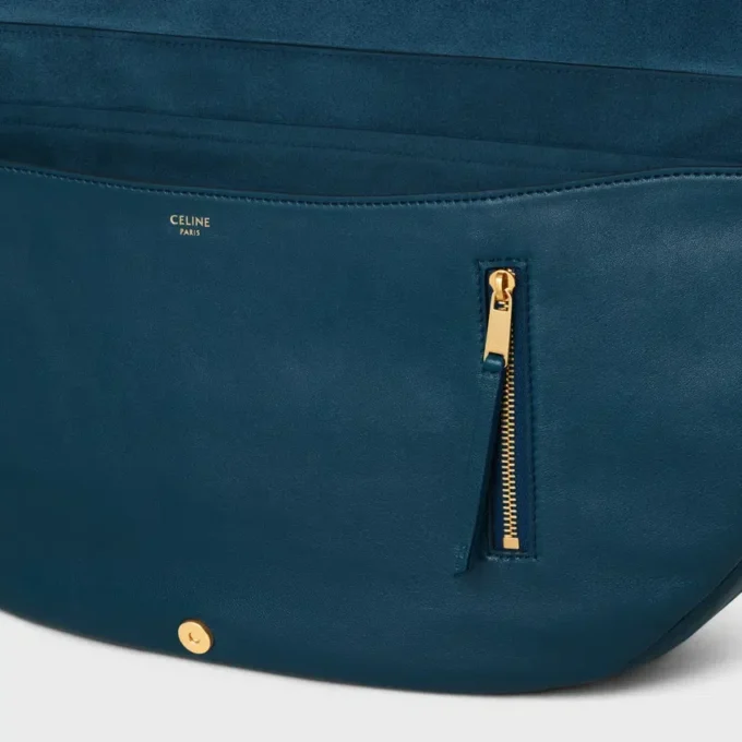 Halfmoon Soft Triomphe Bag in Supple Shiny Lambskin
