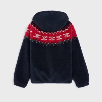 Hooded Jacket in Triomphe Fair Isle Fleece Hooded Jacket in Triomphe Fair Isle Fleece