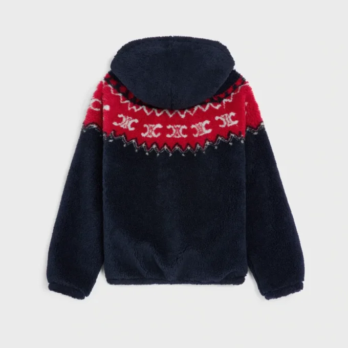 Hooded Jacket in Triomphe Fair Isle Fleece
