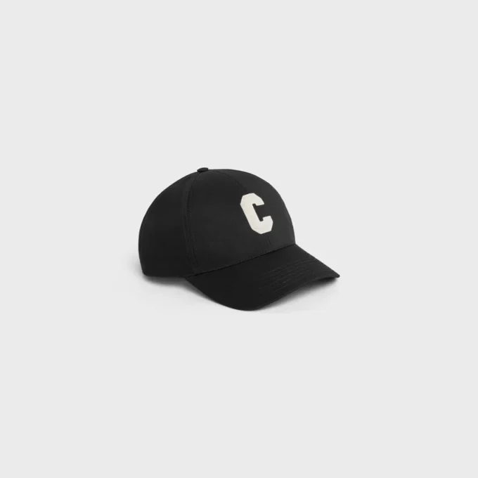 Initial Baseball Cap in Cotton