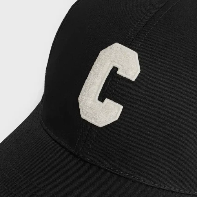 Initial Baseball Cap in Cotton