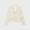 Jacket in Striped Cotton Gabardine Jacket in Striped Cotton Gabardine