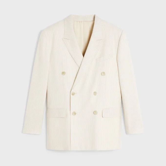 Jude Jacket in Lightweight Striped Wool Jude Jacket in Lightweight Striped Wool