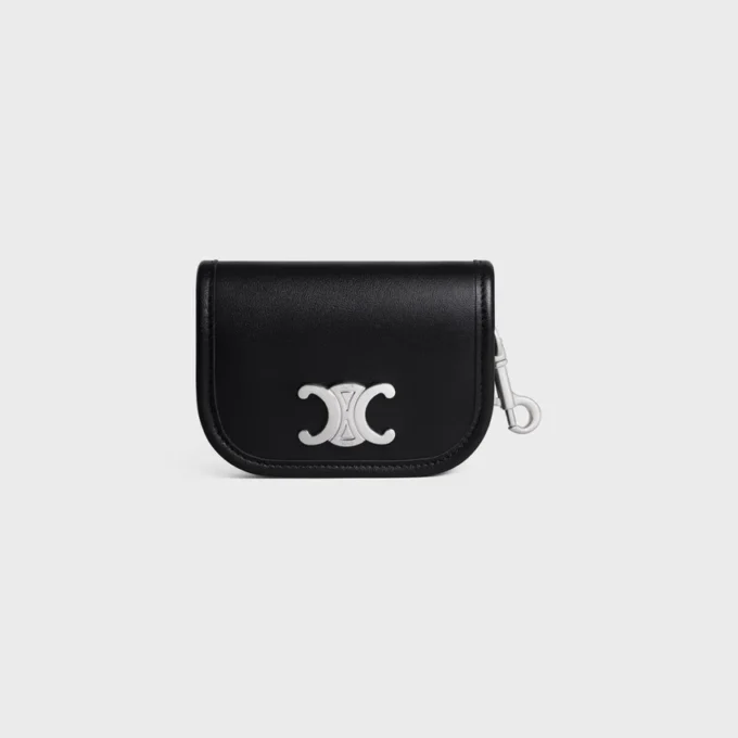 Keyring Nano Besace Triomphe in Smooth Calfskin