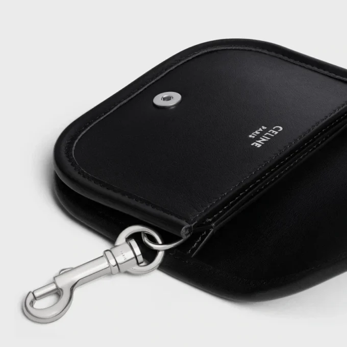 Keyring Nano Besace Triomphe in Smooth Calfskin