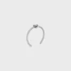 Knot Cord Patterned Cuff in Brass with Rhodium Finish Knot Cord Patterned Cuff in Brass with Rhodium Finish