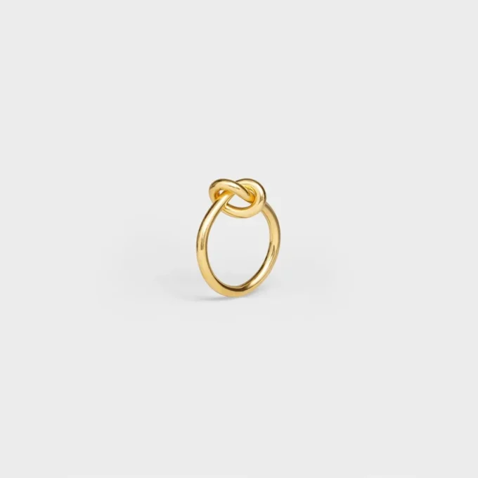 Knot Ring in Brass with Gold Finish Knot Ring in Brass with Gold Finish