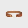 Large 50Mm Celine Disc Belt in Supple Natural Calfskin