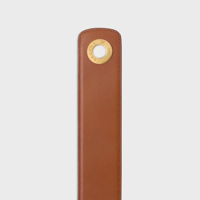 Large 50Mm Celine Disc Belt in Supple Natural Calfskin
