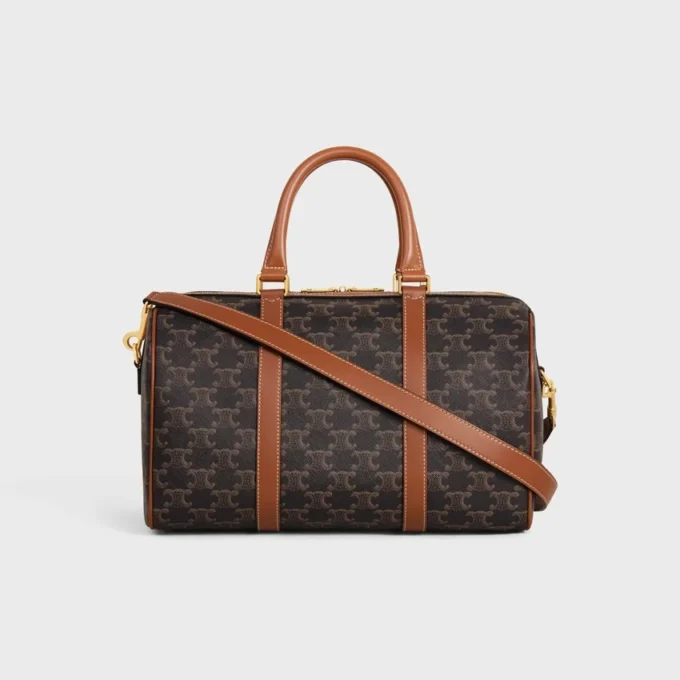 Large Boston in Triomphe Canvas and Calfskin