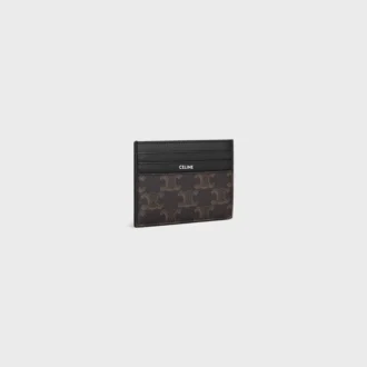 Large Card Holder in Triomphe Canvas and Calfskin Large Card Holder in Triomphe Canvas and Calfskin