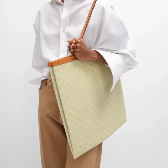Large Flat Shopper in Triomphe Canvas Large Flat Shopper in Triomphe Canvas