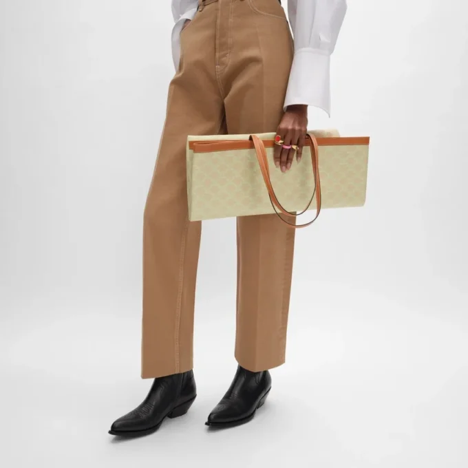 Large Flat Shopper in Triomphe Canvas Large Flat Shopper in Triomphe Canvas