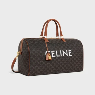Large Travel Bag in Triomphe Canvas with Celine Print
