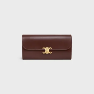 Large Wallet Triomphe in Shiny Calfskin Large Wallet Triomphe in Shiny Calfskin