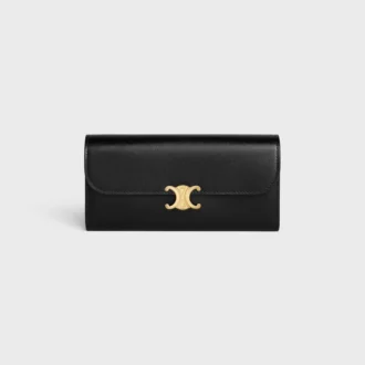 Large Wallet Triomphe in Shiny Calfskin Large Wallet Triomphe in Shiny Calfskin