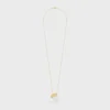 Les Pierres Celine Necklace in Rock Crystal and Brass with Gold Finish Les Pierres Celine Necklace in Rock Crystal and Brass with Gold Finish