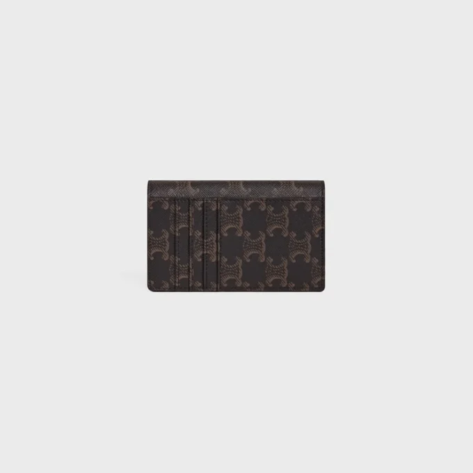 Long Card Holder with Flap Triomphe  in Triomphe Canvas