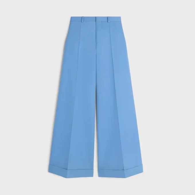 Long Docks Trousers in Diagonal Wool