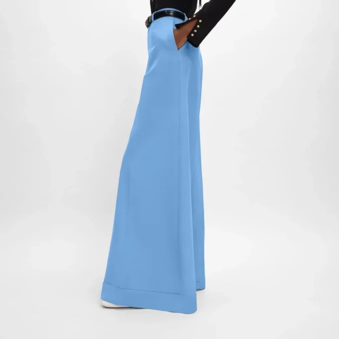 Long Docks Trousers in Diagonal Wool