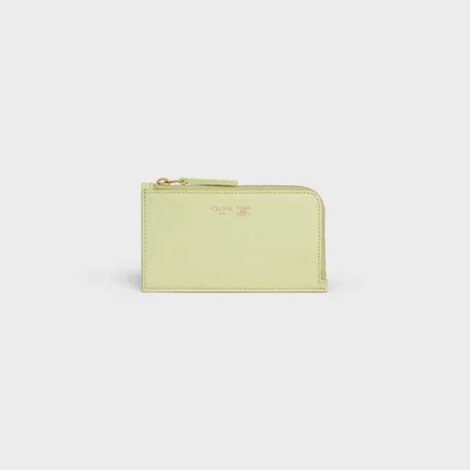 Long Zipped Card Holder in Supple Grained Calfskin Long Zipped Card Holder in Supple Grained Calfskin