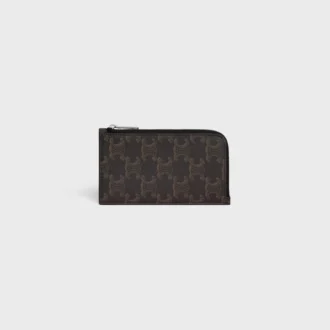 Long Zipped Card Holder in Triomphe Canvas Long Zipped Card Holder in Triomphe Canvas