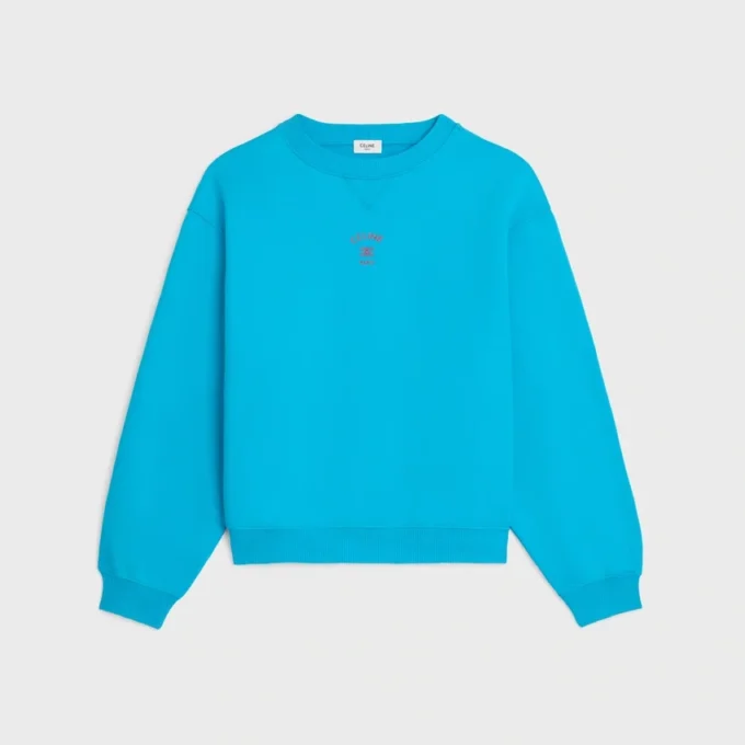 Loose Sweatshirt in Cotton Fleece Loose Sweatshirt in Cotton Fleece