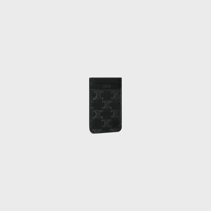 Magnet Card Holder in Calfskin with Triomphe Embossed Magnet Card Holder in Calfskin with Triomphe Embossed