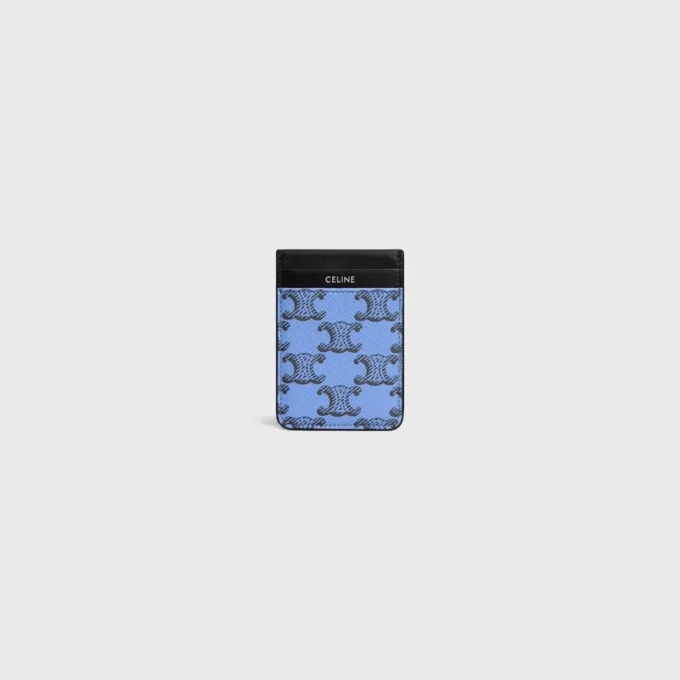 Magnet Card Holder in Triomphe Canvas and Calfskin