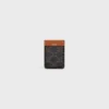 Magnet Card Holder in Triomphe Canvas and Calfskin
