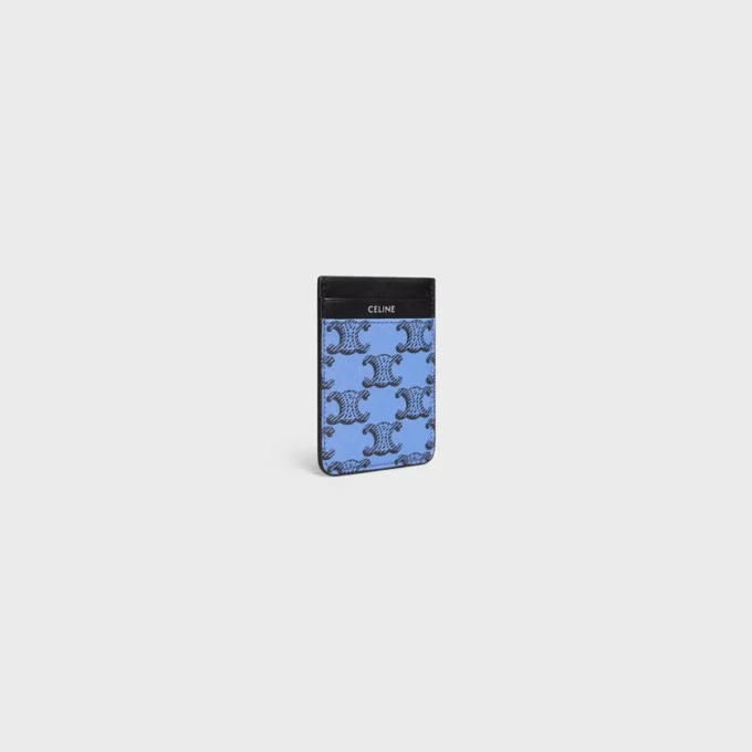 Magnet Card Holder in Triomphe Canvas and Calfskin