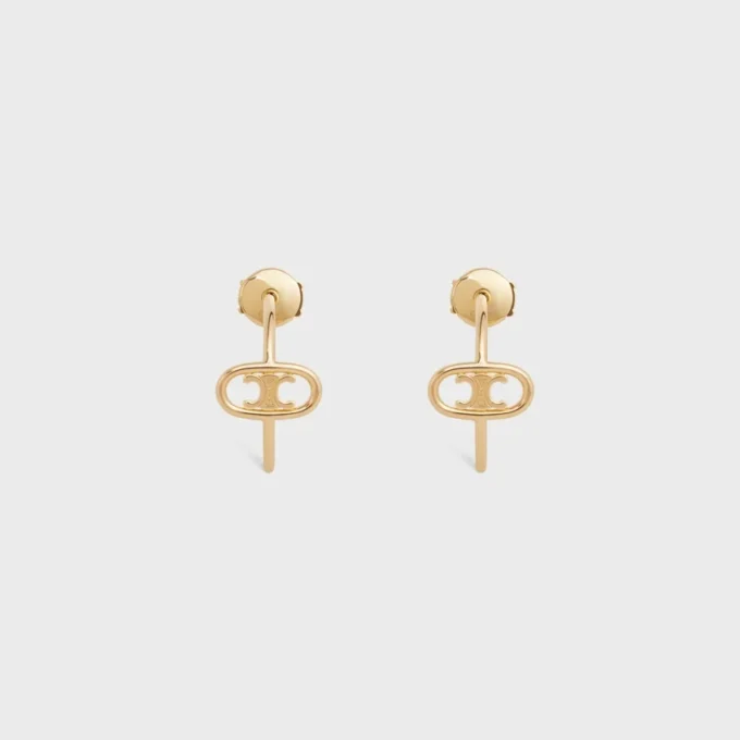 Maillon Triomphe Hoops in Yellow Gold