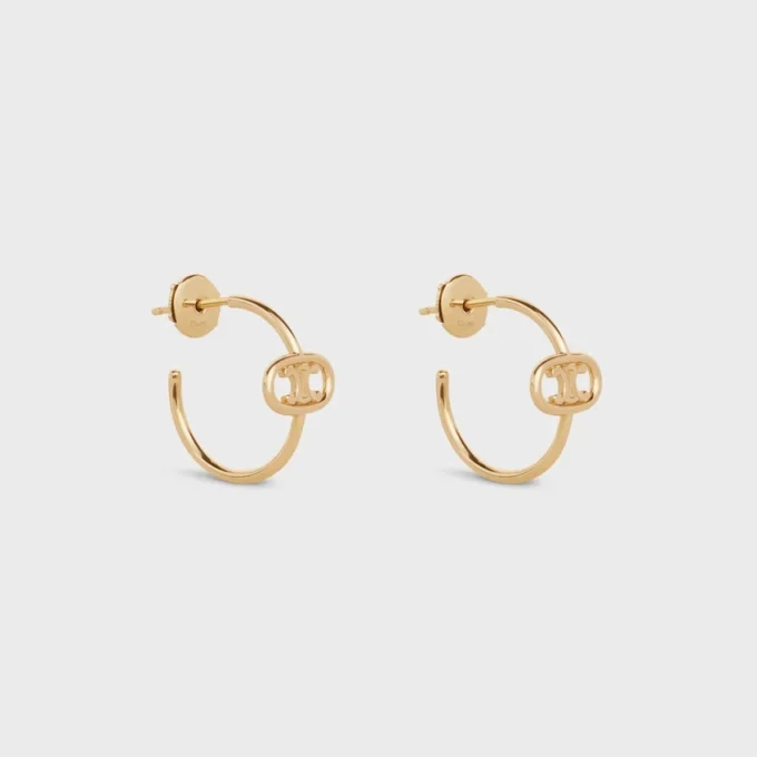Maillon Triomphe Hoops in Yellow Gold