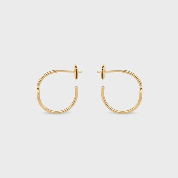 Maillon Triomphe Hoops in Yellow Gold