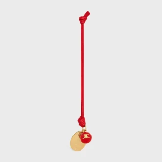 Maison Celine Medallion Charm in Smooth Lambskin and Metal