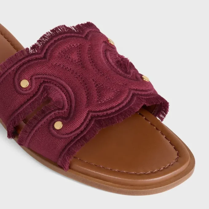 Marina Mule in Fringed Canvas