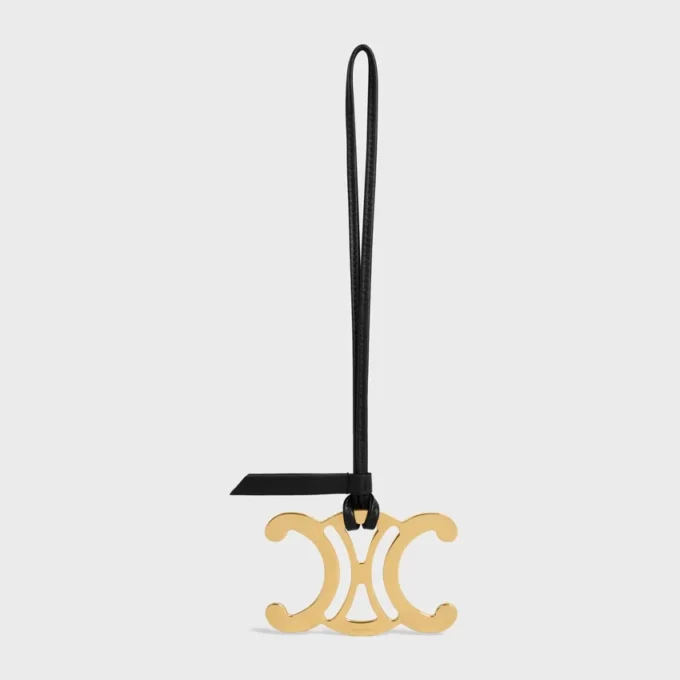 Maxi Triomphe Charm in Metal and Smooth Lambskin Maxi Triomphe Charm in Metal and Smooth Lambskin