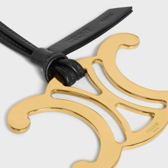 Maxi Triomphe Charm in Metal and Smooth Lambskin Maxi Triomphe Charm in Metal and Smooth Lambskin