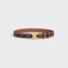 Medium 25Mm Triomphe Belt in Triomphe Canvas and Calfskin Medium 25Mm Triomphe Belt in Triomphe Canvas and Calfskin