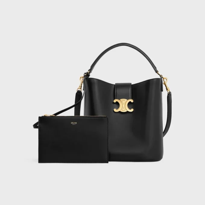 Medium Bucket Louise in Smooth Calfskin