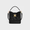 Medium Louise Bucket in Raffia and Calfskin Medium Louise Bucket in Raffia and Calfskin