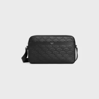 Medium Messenger Bag in Calfskin with Triomphe Embossed Medium Messenger Bag in Calfskin with Triomphe Embossed